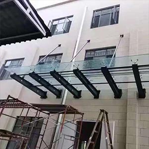 Bangkok Glass Canopy Project | Stainless Steel Spider Fittings & Tension Rod Installation