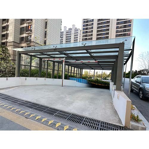 Auckland Underground Garage Glass Canopy Project | Stainless Steel Spider Fittings and Glass Curtain Wall System