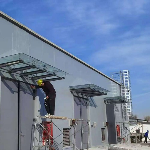 Glass Skylight Canopy Case with Stainless Steel Spider Fittings in Buenos Aires, Argentina