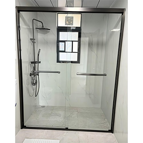 Minimalist Stainless Steel Bypass Shower Door Installation Guide: Hidden Roller System & JC-185 Square Handle