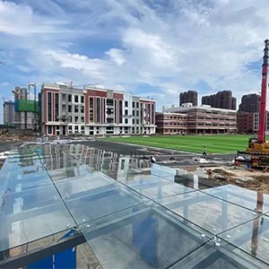 Application of 4-Arm Stainless Steel Spider Fittings in School Skylight Glass Structure