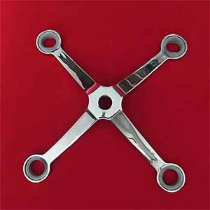 Heavy Duty 160mm 4-Way Stainless Steel Glass Spider Fitting for Curtain Wall