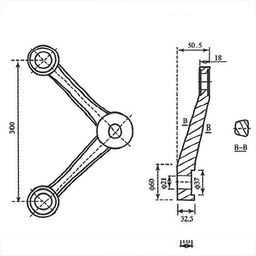 RL3004 Heavy Duty 300 Series 2-Way 90 Degree (V-Shape) Spider Fitting for Glass Corners