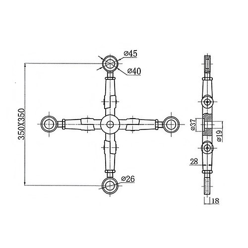 Articulated Stainless Steel Glass Spider Fitting RL 335351