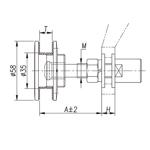 Integrated Flat Cap Routel BTFD11 | Point Fixed Glass Fitting