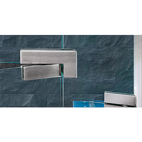 L-Shape Aluminum Pivot Overpanel Patch Fitting for Frameless Swing Glass Door