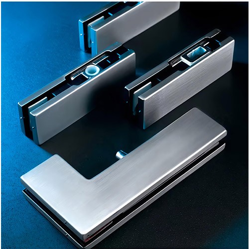 L-Shape Aluminum Pivot Overpanel Patch Fitting for Frameless Swing Glass Door