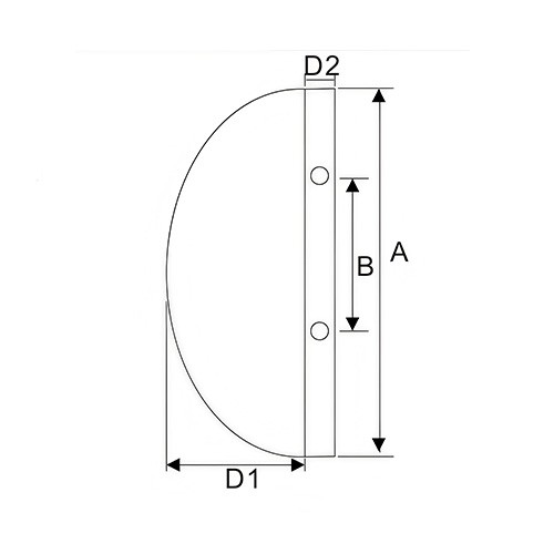 Luxury D-Shaped Single-Sided Shower Door Pull Handle | JC-211 Series