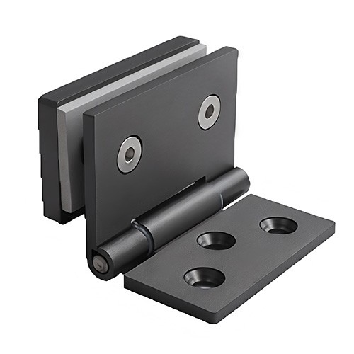 Premium 90-Degree Inner Opening Wall-to-Glass Shower Hinge (Matte Black & Gunmetal)