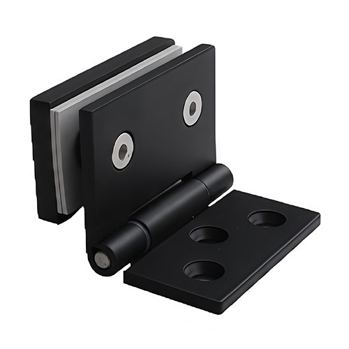 Premium 90-Degree Inner Opening Wall-to-Glass Shower Hinge (Matte Black & Gunmetal)