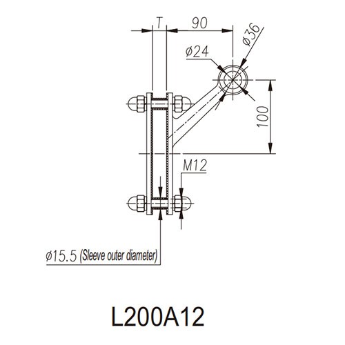 SSHW L200A Fin Spider Fitting for Glass Fins