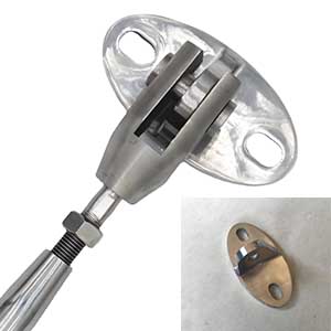 Stainless Steel Tension Rod Base for Glass Canopy RLYP01