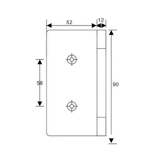 Stainless Steel Square-Face Pivot Shower Door Hinge | Top & Bottom Mount | JC-079 / JC-080