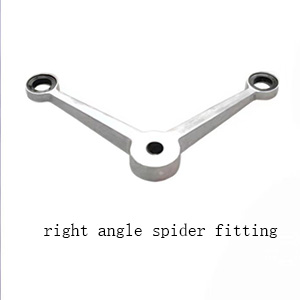 RL1204 Right Angle Spider Fitting | Small Stainless Steel Glass Railing Connector | 120mm Center Distance