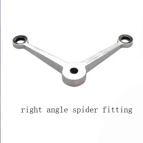 RL1204 Right Angle Spider Fitting | Small Stainless Steel Glass Railing Connector | 120mm Center Distance