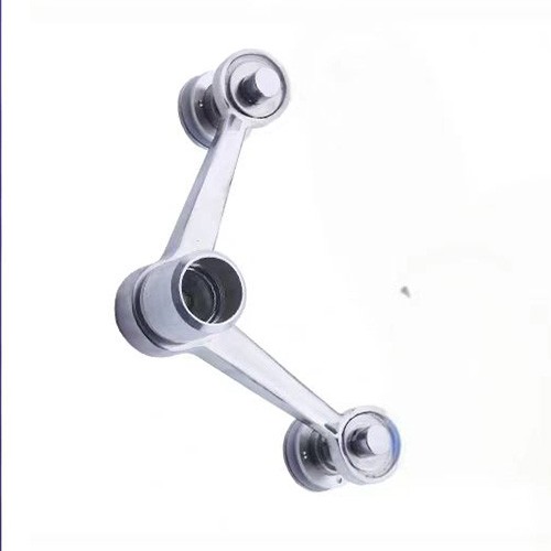 RL1204 Right Angle Spider Fitting | Small Stainless Steel Glass Railing Connector | 120mm Center Distance